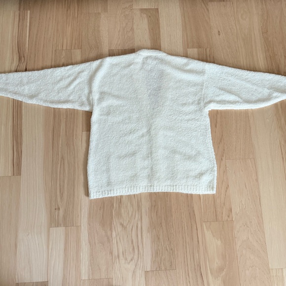 Vintage Partners By Mervyns Knit Cream Button Front Cardigan Sweater Size L - Picture 10 of 11